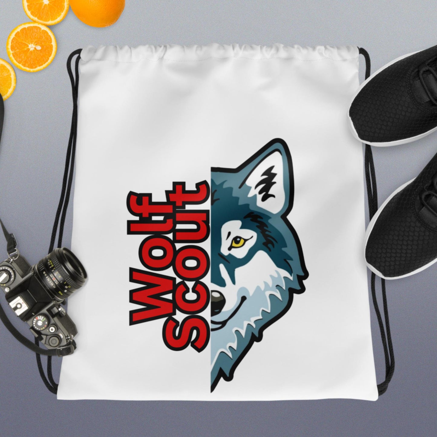 Wolf Scout Drawstring bag