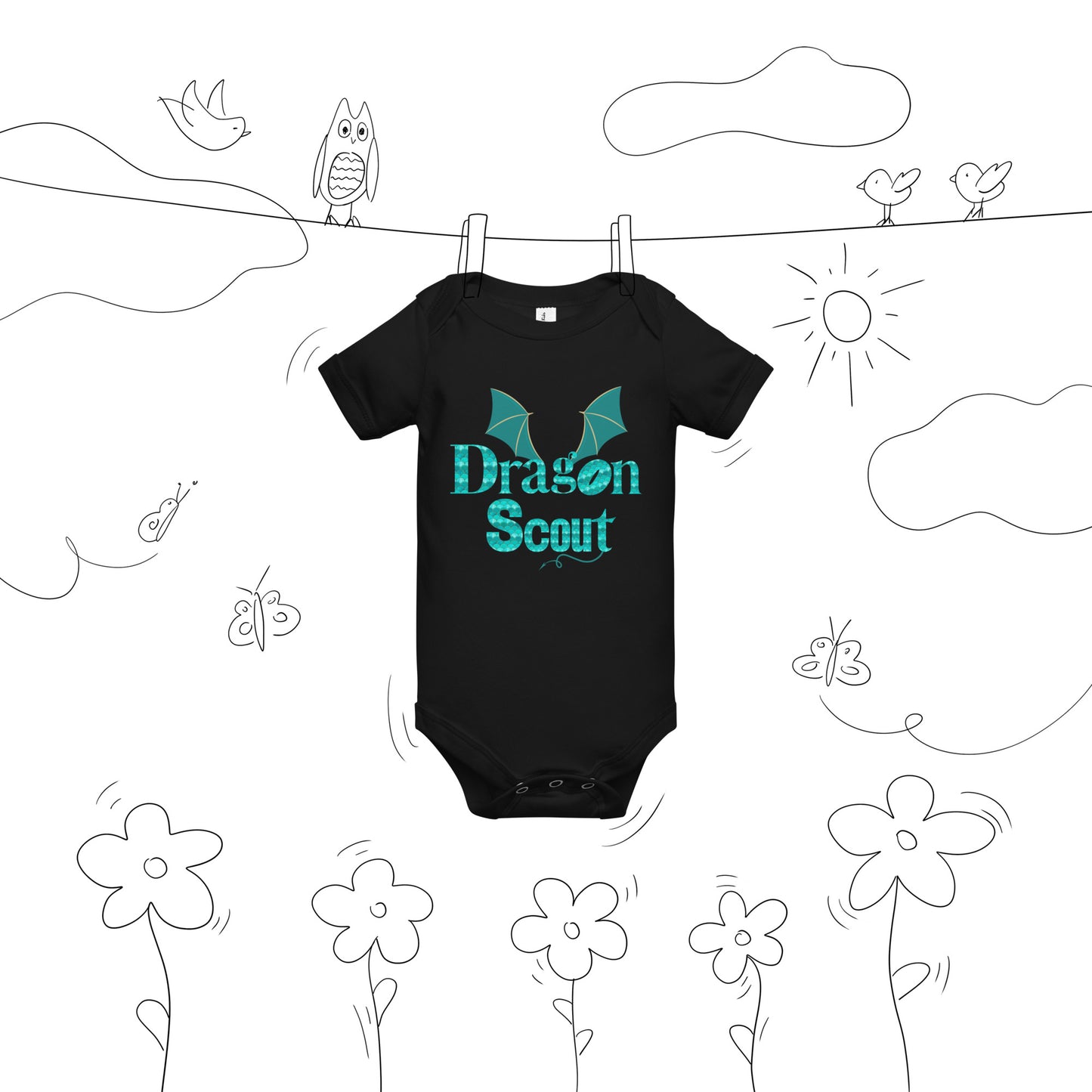 Dragon Scout - Baby short sleeve one piece