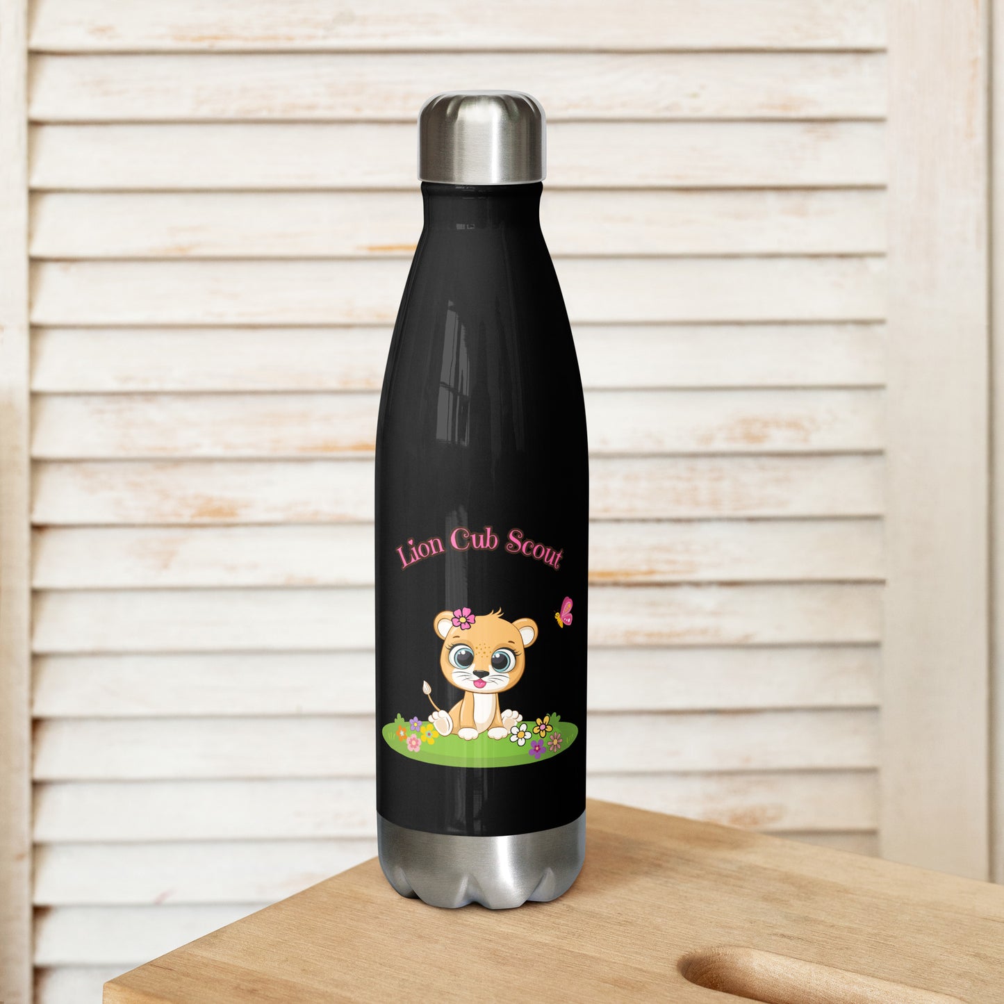 Girls Lion Cub Scout Stainless steel water bottle