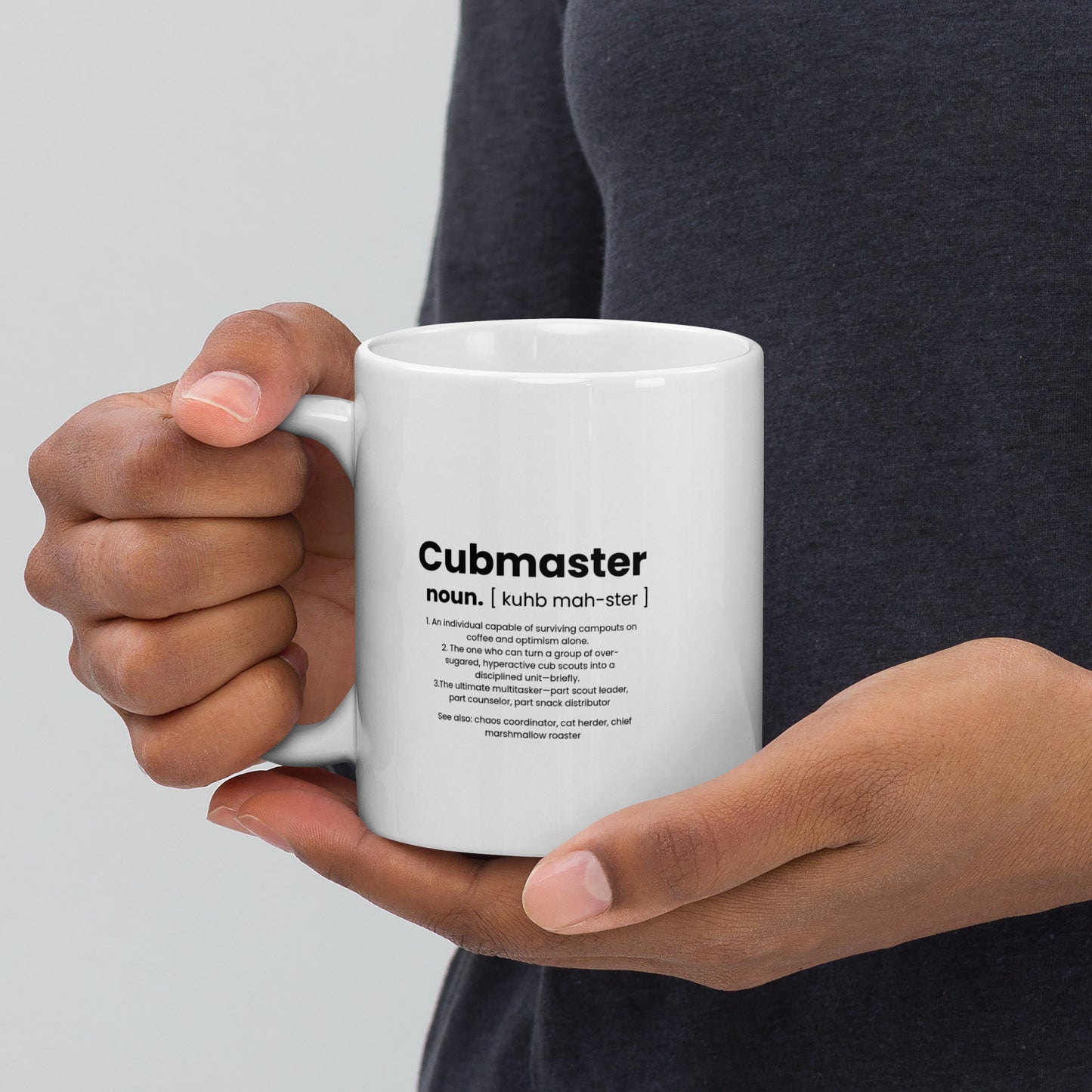 Cubmaster Dictionary Definition White glossy mug