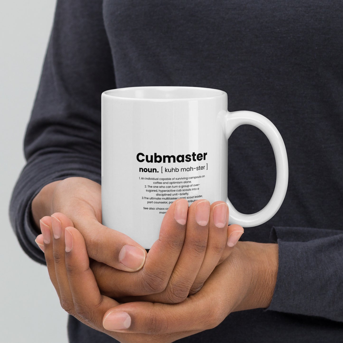 Cubmaster Dictionary Definition White glossy mug