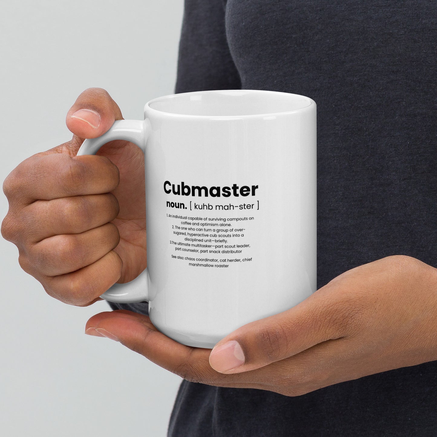 Cubmaster Dictionary Definition White glossy mug