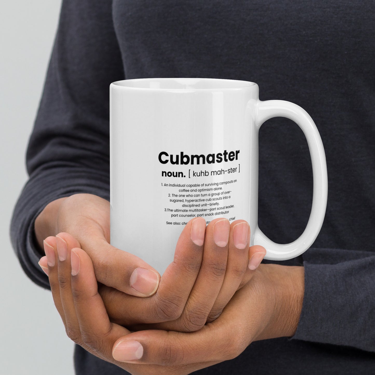 Cubmaster Dictionary Definition White glossy mug