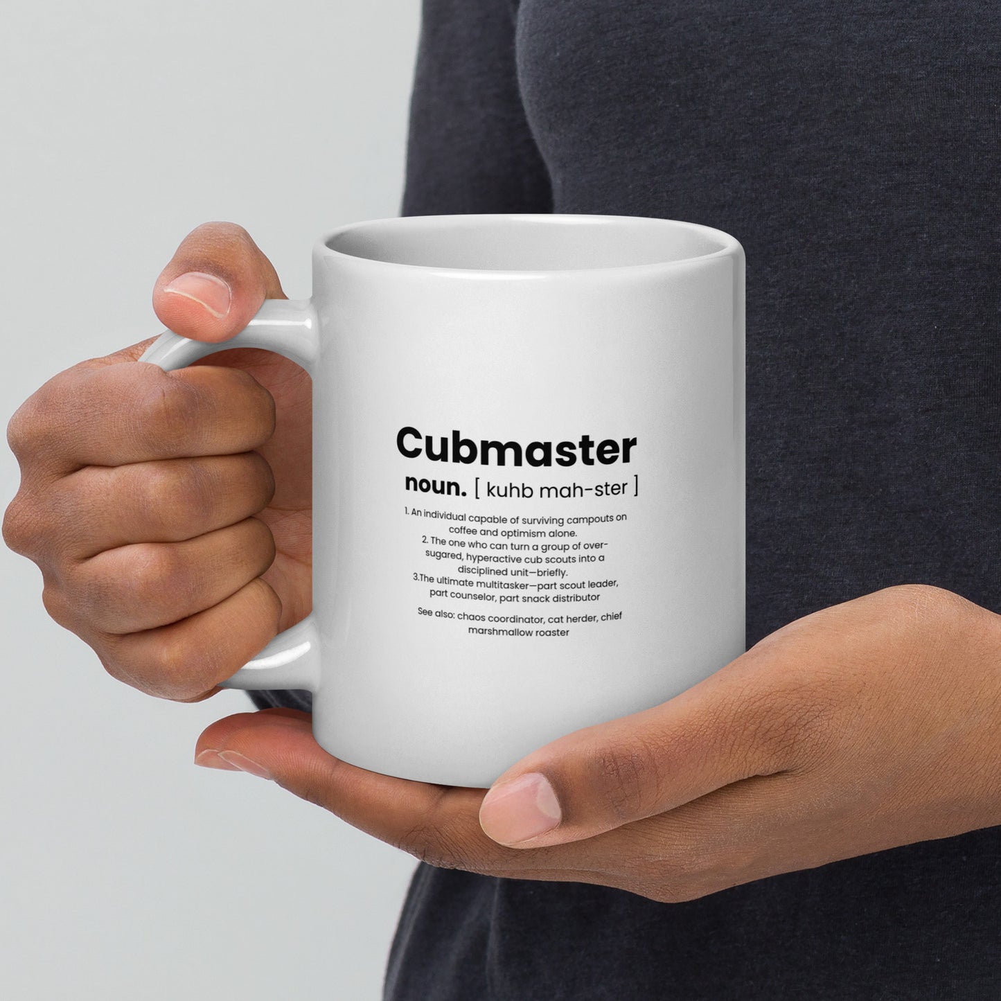 Cubmaster Dictionary Definition White glossy mug