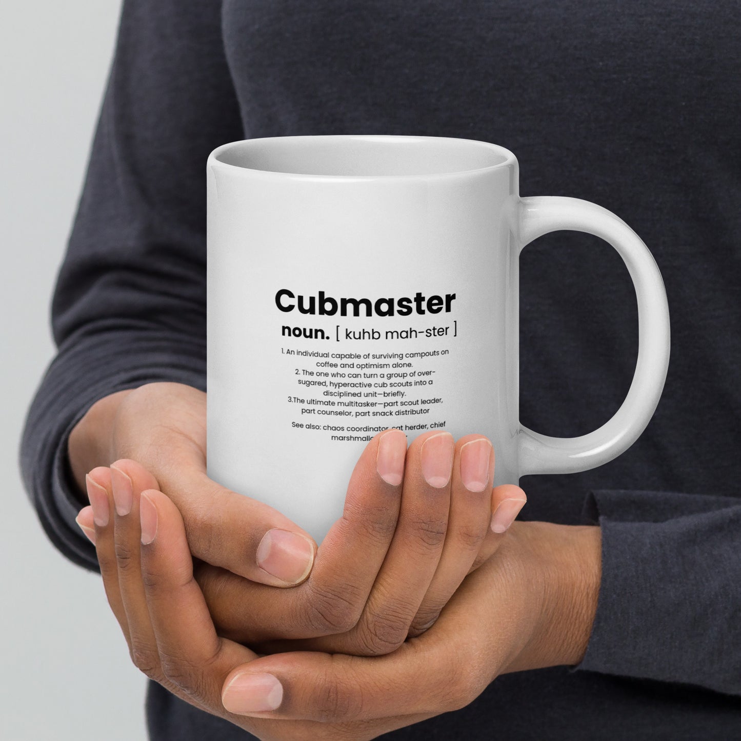 Cubmaster Dictionary Definition White glossy mug