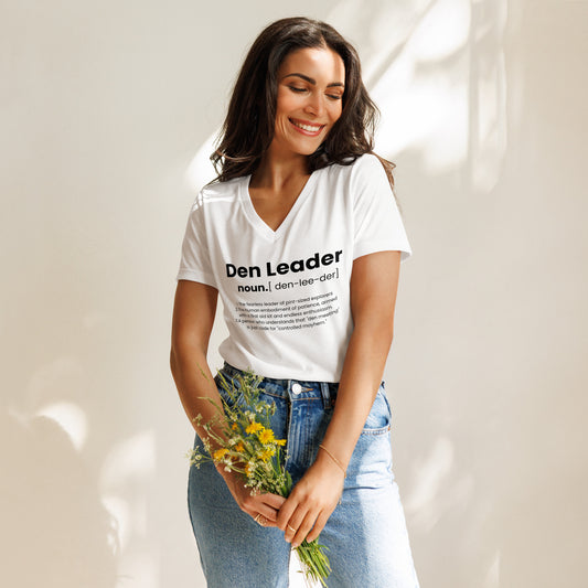 Den Leader Dictionary Definition Women’s relaxed v-neck t-shirt