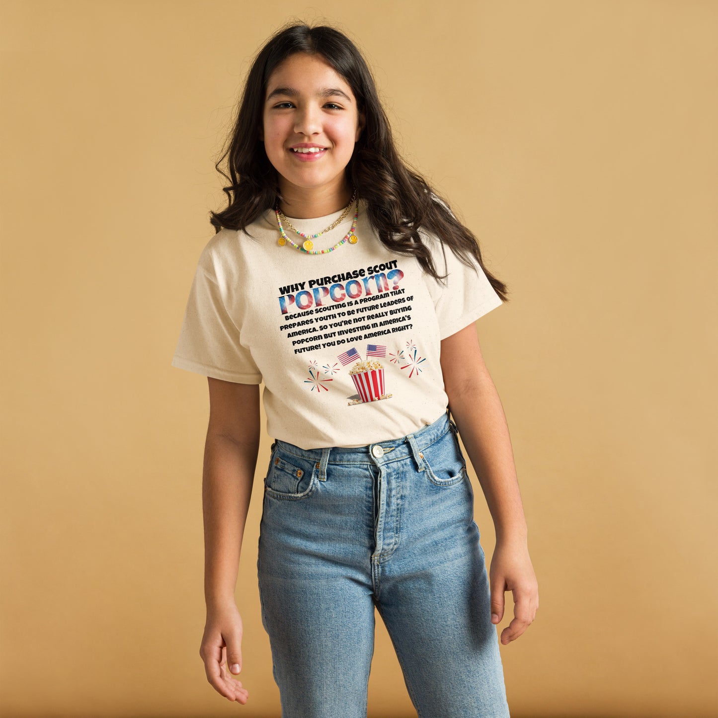 Why Purchase Scout Popcorn? Youth classic tee