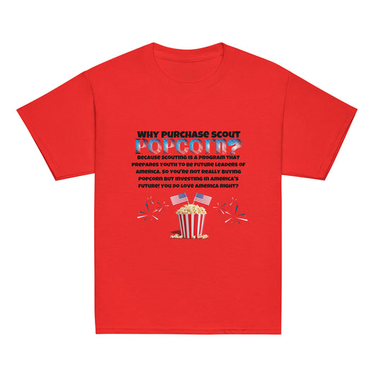 Why Purchase Scout Popcorn? Youth classic tee