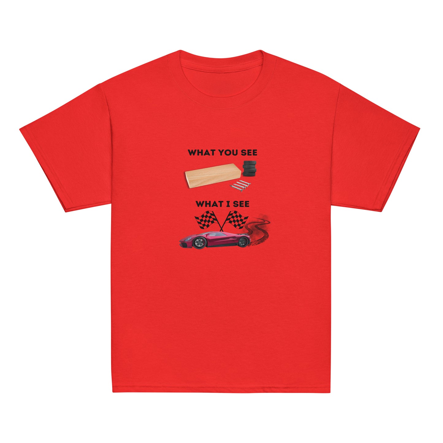 Pinewood Derby - What You See, What I See - Youth classic tee