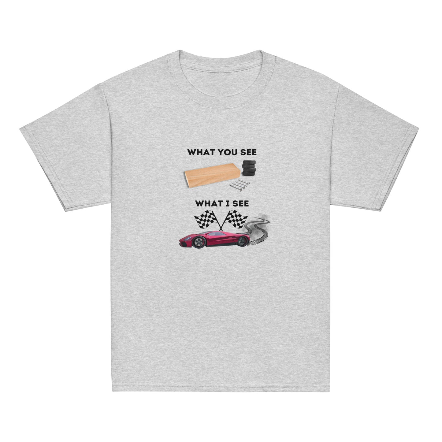 Pinewood Derby - What You See, What I See - Youth classic tee